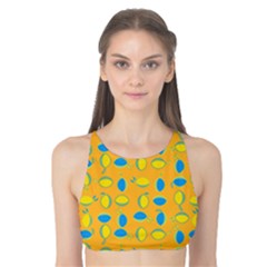 Lemons Ongoing Pattern Texture Tank Bikini Top by Mariart