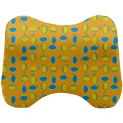 Lemons Ongoing Pattern Texture Head Support Cushion by Mariart