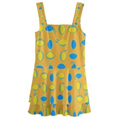 Lemons Ongoing Pattern Texture Kids  Layered Skirt Swimsuit