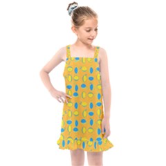 Lemons Ongoing Pattern Texture Kids  Overall Dress by Mariart