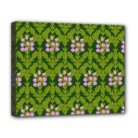 Pattern Nature Texture Heather Deluxe Canvas 20  X 16  (stretched)