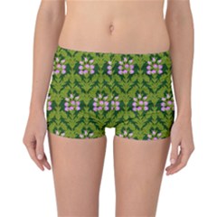 Pattern Nature Texture Heather Reversible Boyleg Bikini Bottoms