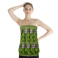 Pattern Nature Texture Heather Strapless Top