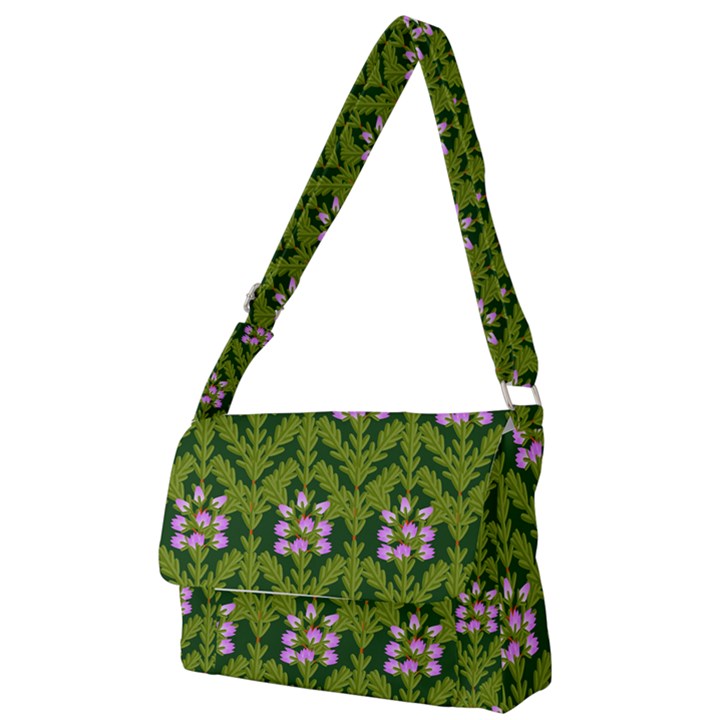 Pattern Nature Texture Heather Full Print Messenger Bag