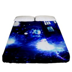 Tardis Background Space Fitted Sheet (king Size) by Sudhe