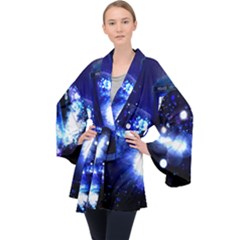 Tardis Background Space Velvet Kimono Robe by Sudhe