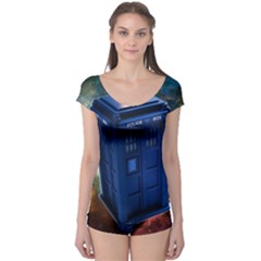 The Police Box Tardis Time Travel Device Used Doctor Who Boyleg Leotard  by Sudhe