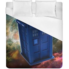 The Police Box Tardis Time Travel Device Used Doctor Who Duvet Cover (california King Size) by Sudhe