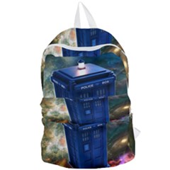 The Police Box Tardis Time Travel Device Used Doctor Who Foldable Lightweight Backpack by Sudhe