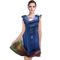 The Police Box Tardis Time Travel Device Used Doctor Who Tie Up Tunic Dress by Sudhe