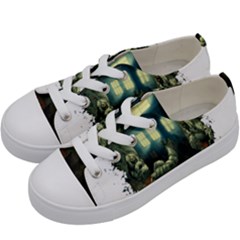 Time Machine Doctor Who Kids  Low Top Canvas Sneakers by Sudhe