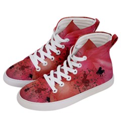 Decorative Clef With Piano And Guitar Men s Hi-top Skate Sneakers by FantasyWorld7