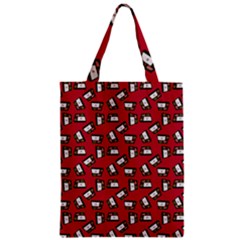 Bento Lunch Red Zipper Classic Tote Bag by snowwhitegirl
