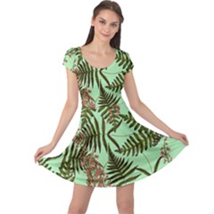 Fern Green Cap Sleeve Dress