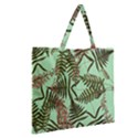 Fern Green Zipper Large Tote Bag View2