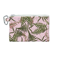 Fern Pink Canvas Cosmetic Bag (medium)