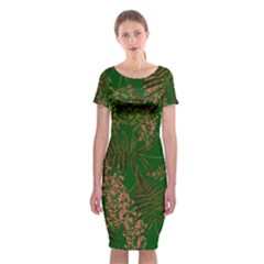Fern Dark Green Classic Short Sleeve Midi Dress by snowwhitegirl