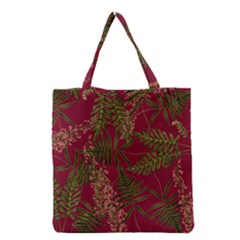 Fern Red Grocery Tote Bag by snowwhitegirl