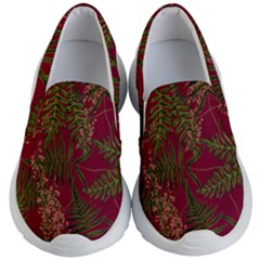 Fern Red Kids  Lightweight Slip Ons by snowwhitegirl