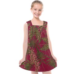 Fern Red Kids  Cross Back Dress by snowwhitegirl