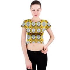 Summer Decorative Festive Crew Neck Crop Top