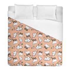 Vintage Lamb Pattern Peach Duvet Cover (full/ Double Size)