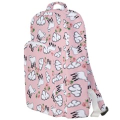Vintage Lamb Pattern Pink Double Compartment Backpack by snowwhitegirl