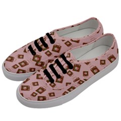 Shopping Bag Pattern Pink Men s Classic Low Top Sneakers