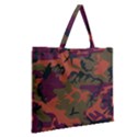 Camouflage Orange Zipper Large Tote Bag View2