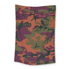 Camouflage Orange Small Tapestry by snowwhitegirl