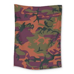 Camouflage Orange Medium Tapestry