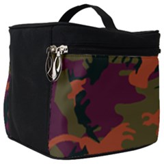 Camouflage Orange Make Up Travel Bag (big) by snowwhitegirl