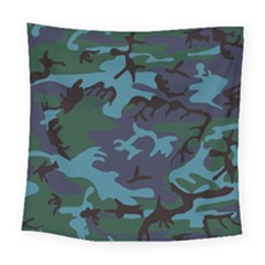 Camouflage Blue Square Tapestry (large)