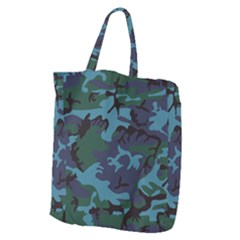 Camouflage Blue Giant Grocery Tote by snowwhitegirl