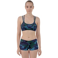 Camouflage Blue Perfect Fit Gym Set by snowwhitegirl