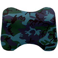 Camouflage Blue Head Support Cushion by snowwhitegirl