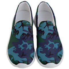 Camouflage Blue Men s Lightweight Slip Ons by snowwhitegirl