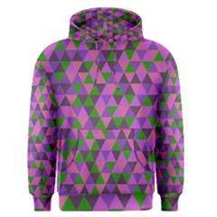 Retro Pink Purple Geometric Pattern Men s Pullover Hoodie by snowwhitegirl