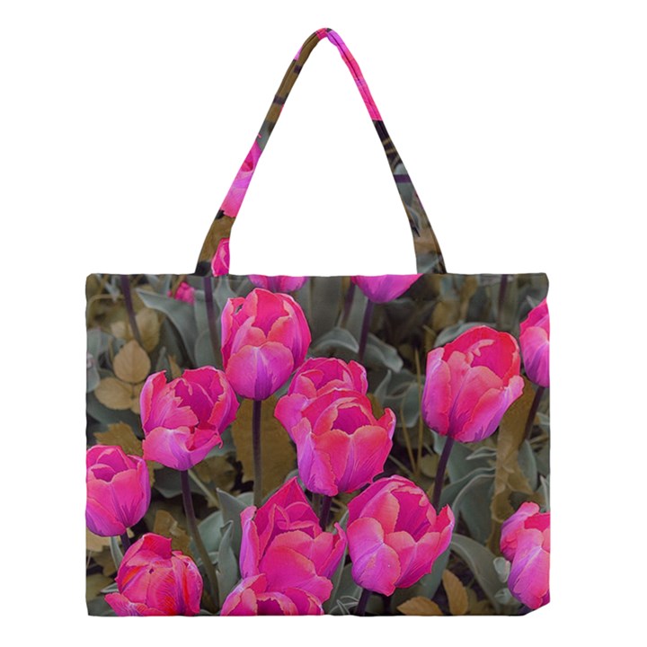 Pink Tulips Medium Tote Bag