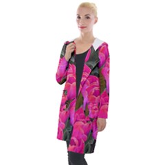 Pink Tulips Hooded Pocket Cardigan