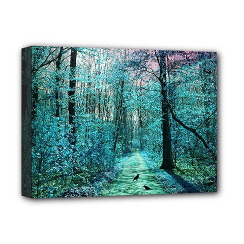 Blue Forest Deluxe Canvas 16  X 12  (stretched)  by snowwhitegirl