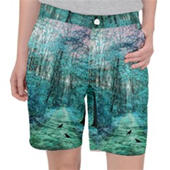 Blue Forest Pocket Shorts by snowwhitegirl