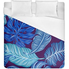 Tropical Blue Leaves Duvet Cover (king Size) by snowwhitegirl