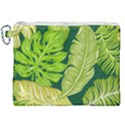 Tropical Green Leaves Canvas Cosmetic Bag (XXL) View1
