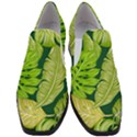 Tropical Green Leaves Slip On Heel Loafers View1