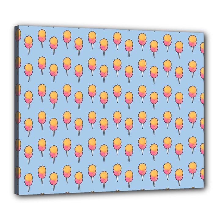 Cotton Candy Pattern Blue Canvas 24  x 20  (Stretched)