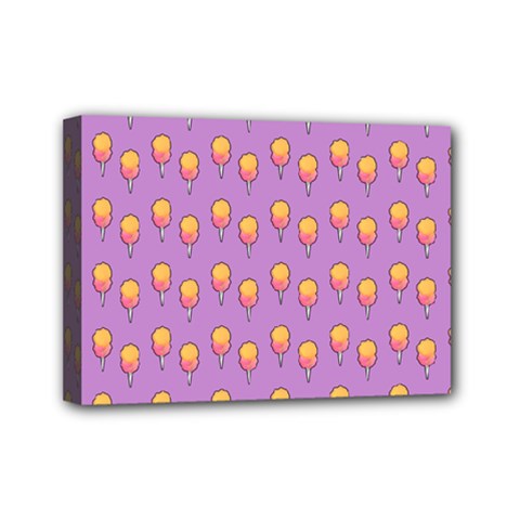 Cotton Candy Pattern Violet Mini Canvas 7  X 5  (stretched)