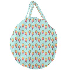 Cotton Candy Pattern Aqua 3d Giant Round Zipper Tote by snowwhitegirl