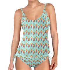 Cotton Candy Pattern Aqua 3d Tankini Set