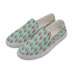 Cotton Candy Pattern Aqua 3d Women s Canvas Slip Ons by snowwhitegirl